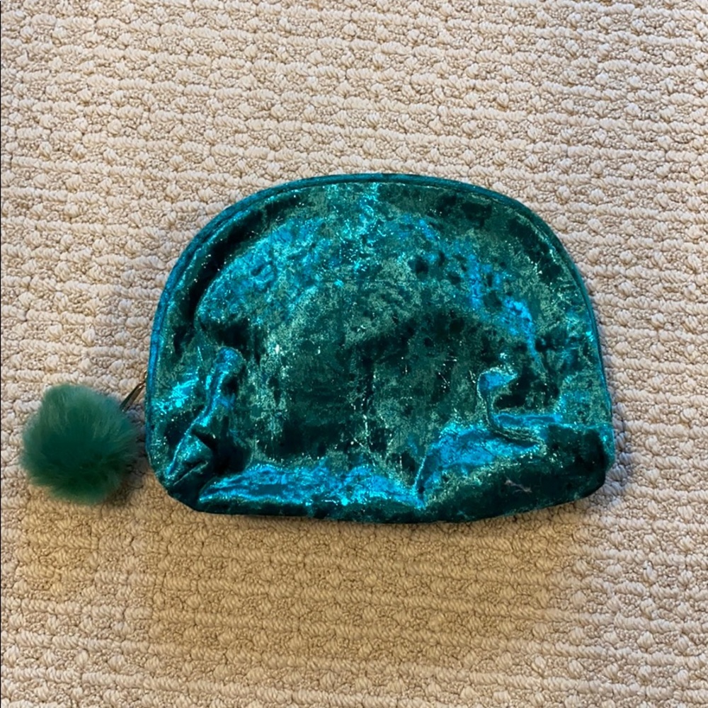 Velvet Green Cosmetic Bag